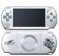 Sony PSP 2000 Crisis Core Final Fantasy VII Ice Silver Edition