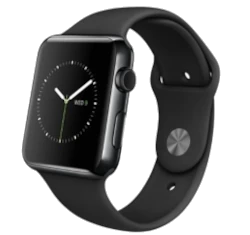 Apple Watch 38mm SS Black Sport Band MJ2Y2LL/A