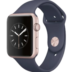 Apple Watch Series 1 Sport 42mm Rose Gold Aluminum Midnight Blue Sport Band MNNM2LL/A smartwatch