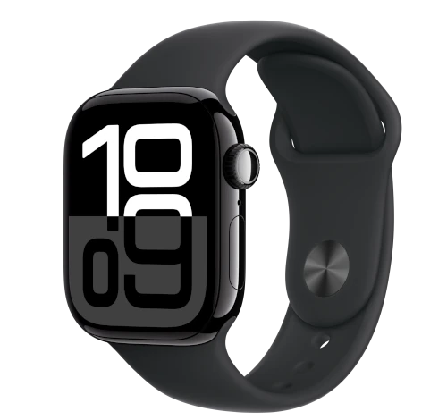 Apple Watch Series 10 42mm Jet Black Aluminum Case w/ Apple OEM Band A3001 GPS Cellular