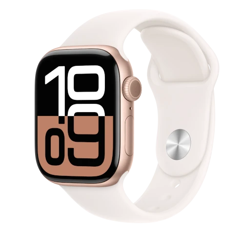 Apple Watch Series 10 42mm Rose Gold Aluminum Case w/ Apple OEM Band A3001 GPS Cellular