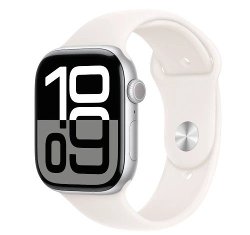 Apple Watch Series 10 42mm Silver Aluminum Case w/ Apple OEM Band A3001 GPS Cellular