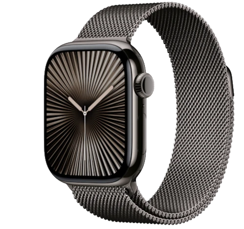 Apple Watch Series 10 42mm Slate Titanium Case w/ Milanese Loop A3001 GPS Cellular