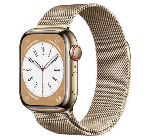 Apple Watch Series 10 46mm Gold Titanium Case w/ Milanese Loop A3003 GPS Cellular