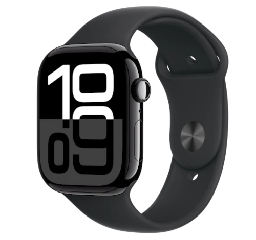 Apple Watch Series 10 46mm Jet Black Aluminum Case w/ Apple OEM Band A2999 GPS Only