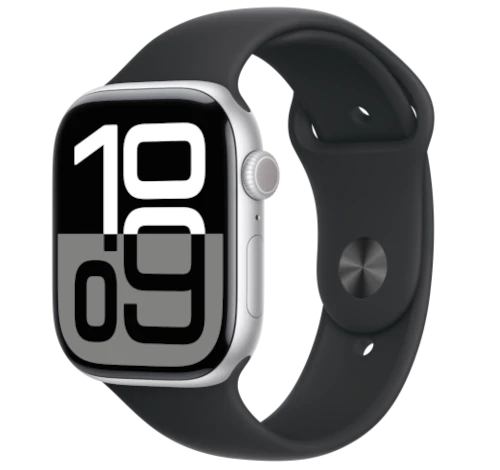 Apple Watch Series 10 46mm Silver Aluminum Case w/ Apple OEM Band A3003 GPS Cellular