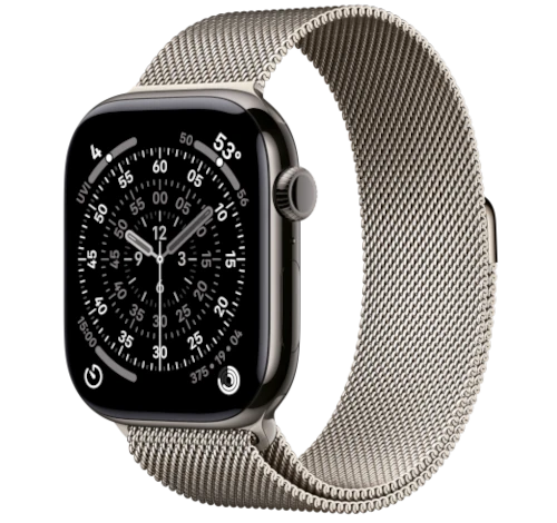 Apple Watch Series 11 42mm Slate Titanium w/ Milanese Loop GPS Cellular