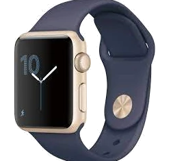 Apple Watch Series 2 Sport 38mm Gold Aluminum Midnight Blue Sport Band MQ132LL/A