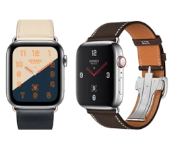 Apple Watch Series 4 Hermes 44mm SS Ebene Barenia Single Tour Deployment Buckle MU6T2LL/A GPS Cellular