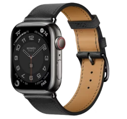 Apple Watch Series 8 41mm Graphite Stainless Steel Case with Link Bracelet A2772 GPS Cellular