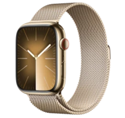 Apple Watch Series 8 45mm Gold Stainless Steel Case with Apple OEM Band A2774 GPS Cellular