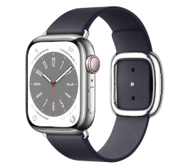 Apple Watch Series 8 Hermes 45mm Silver Stainless Steel Case with Hermes H Diagonal Single Tour A2774 GPS Cellular