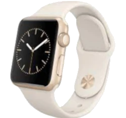 Apple Watch Sport 38mm Gold Aluminum Antique White Sport Band MLCJ2LL/A smartwatch