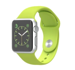 Apple Watch Sport 38mm Silver Aluminum Green Sport Band MJ2U2LL/A