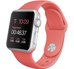 Apple Watch Sport 38mm Silver Aluminum Pink Sport Band MJ2W2LL/A