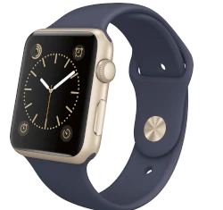 Apple Watch Sport 42mm Gold Aluminum Midnight Blue Sport Band MLC72LL/A