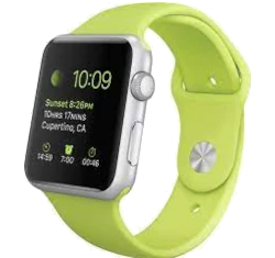 Apple Watch Sport 42mm Silver Aluminum Green Sport Band MJ3P2LL/A