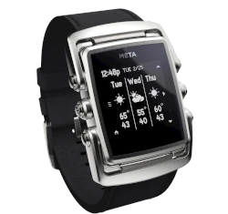 MetaWatch M1 Core Black Leather smartwatch