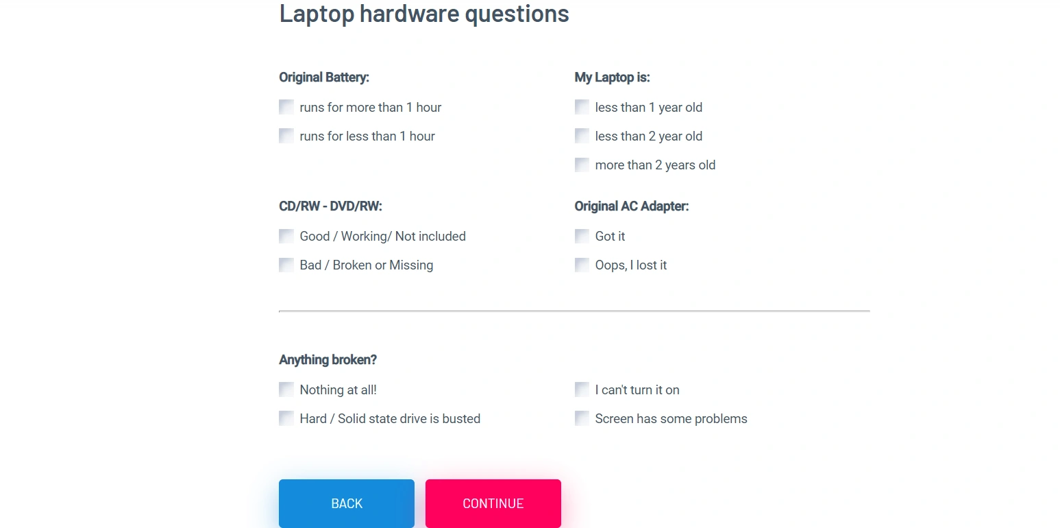 mark your laptop defects broken parts