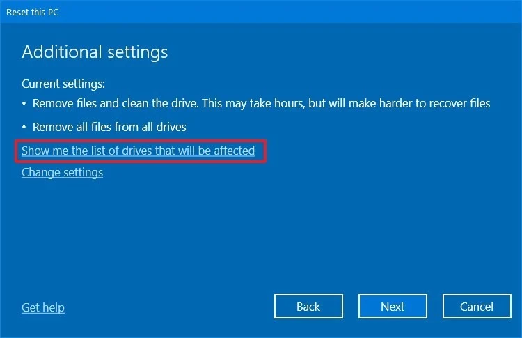 windows-10-reset-list-drives-affected